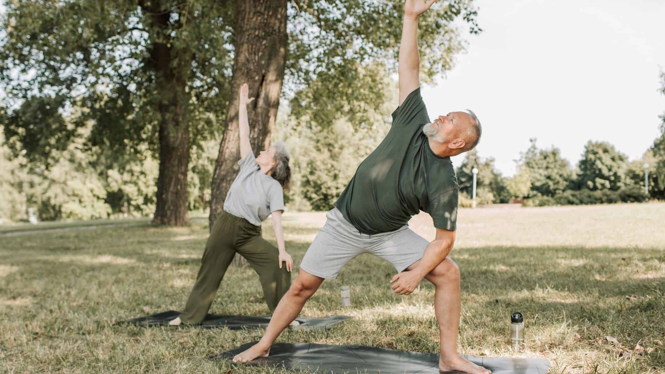 older people exercising to help with back pain